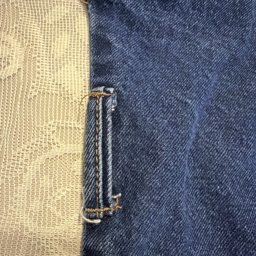 Ex Boyfriend Trucker Grunge Denim Jacket Lagen Ranch Cowgirl Meas. In Pics S - Picture 5 of 9